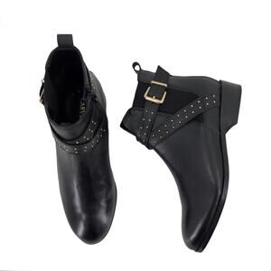Carvela Ankle Boots Truth Black Studded Leather Women's Sz US 6 EU 36 NIB $175